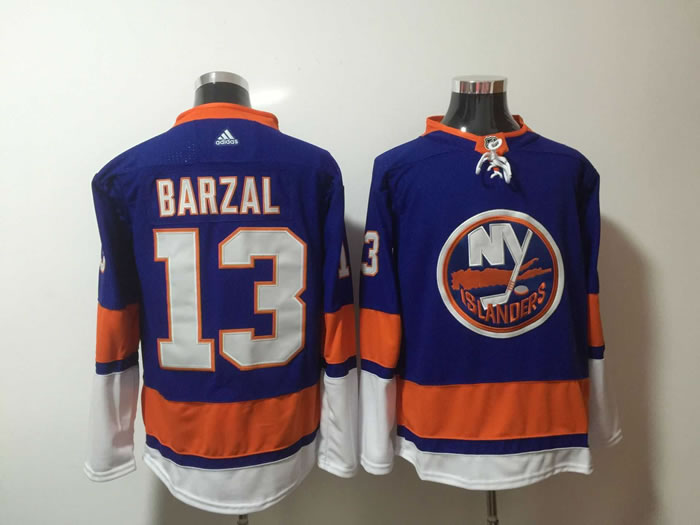 New York Islanders #13 Mathew Barzal Blue Adidas Stitched Jersey